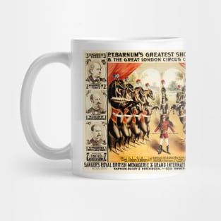 PT BARNUM Great London Circus Vintage Performances Advertisement Mug